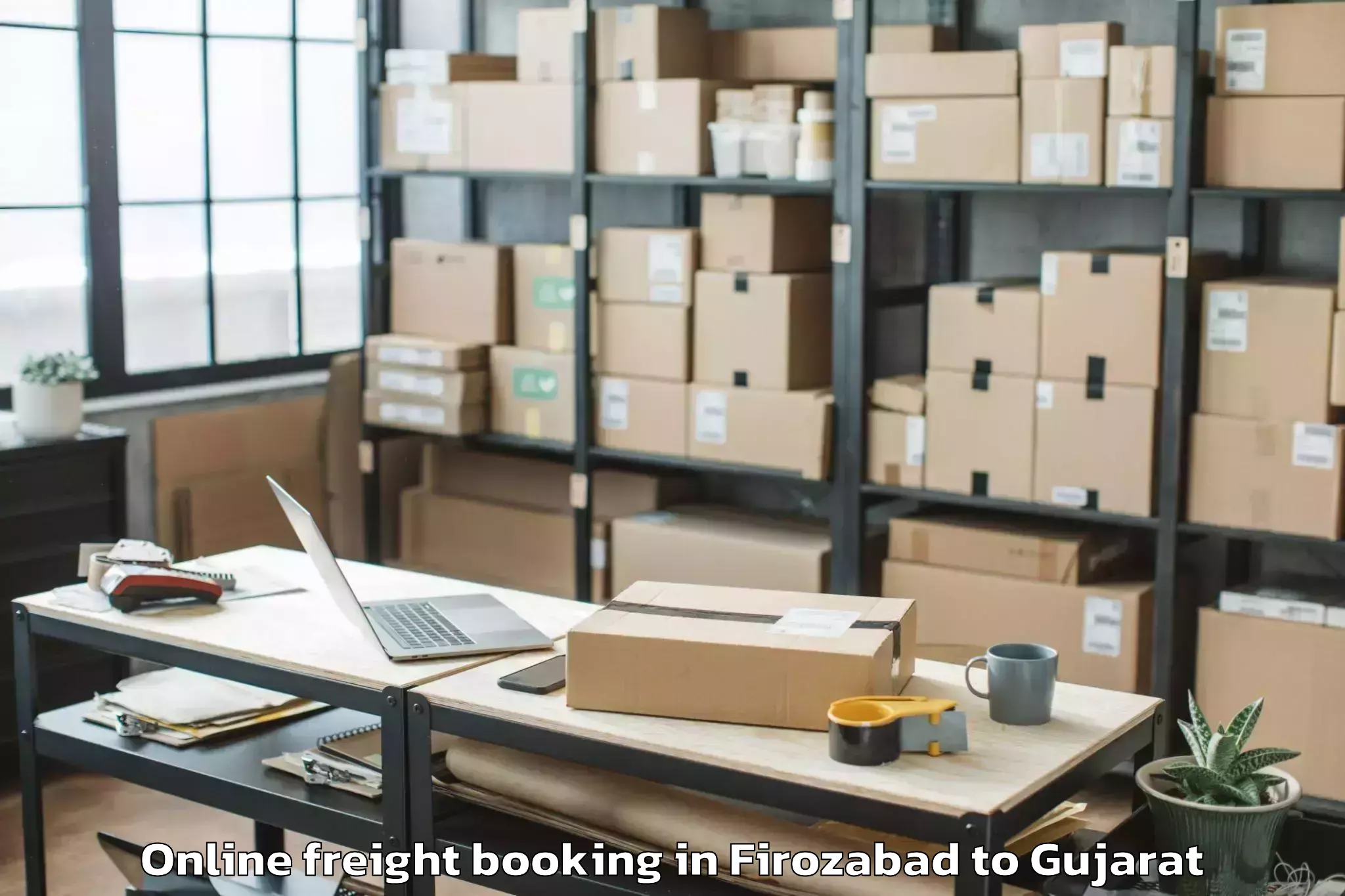 Leading Firozabad to Bhayavadar Online Freight Booking Provider